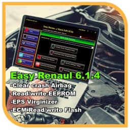 BEST Easy Renaul 6.1.4 Software for Renaul ECU Programmer Clear Crash Airbag Card Keys UCH Cleaner WORK with OBDLink Renolink