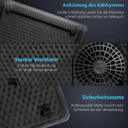 Karinear Glass Ceramic Hob 1 Plate Portable, 650 °C Max, Ceramic Hob 1 Freestanding, 2000 W, Hob 1 Hob with Plug, Timer