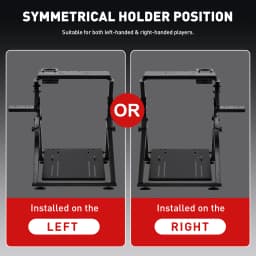 GTPLAYER Steering Wheel Stand for G25 G27 G29 G920 Foldable Racing Wheel Stand with Cup Holder Adjustable Height/Angle, Driving