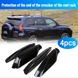 4pcs Roof Rack Rail End Protection Cover Cap Roof Rack Cover Roof Rail Rack Cover for Toyota Land Cruiser Prado 150 2010-2023