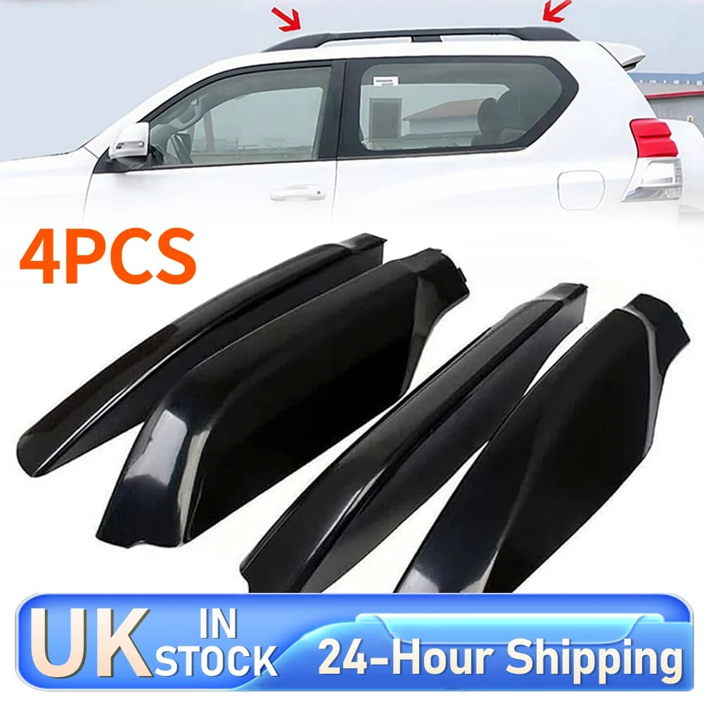 4pcs Roof Rack Rail End Protection Cover Cap Roof Rack Cover Roof Rail Rack Cover for Toyota Land Cruiser Prado 150 2010-2023