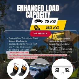 2X Premium Roof Bars For Opel Mokka X 2016-2020 Roof Rack Cross Bars Secure Grey