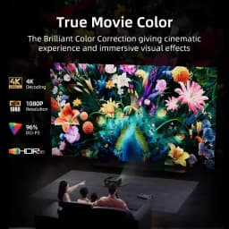 4K Google TV Projector 4200 ANSI Brightness Android 14 HDR10 Netflix Certified Auto Keystone Correction Day & Night Home Theater