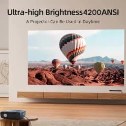 4K Google TV Projector 4200 ANSI Brightness Android 14 HDR10 Netflix Certified Auto Keystone Correction Day & Night Home Theater