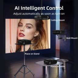 4K Google TV Projector 4200 ANSI Brightness Android 14 HDR10 Netflix Certified Auto Keystone Correction Day & Night Home Theater