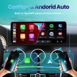 BONROAD 10.25 inch 1920*720 Linux Touch Screen Car Multimedia Wireless CarPlay Android Auto Airplay Autolink Mirroring Radio GPS For Mercedes Benz C GLC V Class W204 W205 NTG 4.0 4.5 5.0 Navigation Car Stereo Display