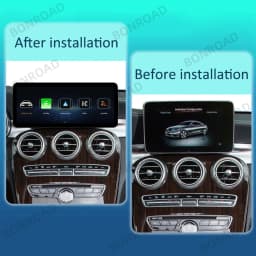 BONROAD 10.25 inch 1920*720 Linux Touch Screen Car Multimedia Wireless CarPlay Android Auto Airplay Autolink Mirroring Radio GPS For Mercedes Benz C GLC V Class W204 W205 NTG 4.0 4.5 5.0 Navigation Car Stereo Display