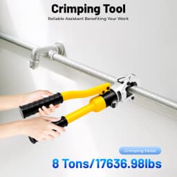 Crimping Tool with TH 0.63, 0.79, 0.98, 1.26in Die, Cr40 Steel Materia for Crimping Aluminum-Plastic PEX Steel Pipe