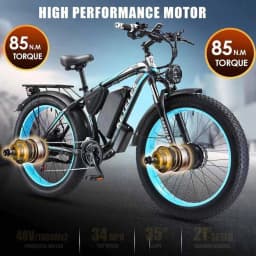 KETELES K800 Electric Bike 1000W*2 Motor 48V23AH Battery Off-Road E-Bike 26 inch Fat Tire E-Mountain Bike