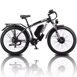 KETELES K800 Electric Bike 1000W*2 Motor 48V23AH Battery Off-Road E-Bike 26 inch Fat Tire E-Mountain Bike