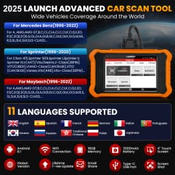 LAUNCH X431 Creader Elite 2.0 OBD2 Car Scanner Scan Full Systems Diagnose Tool Lifetime Free Update for BENZ/MAYBACH/SPRINTER