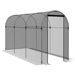 Outsunny Fruit Cage Bird Netting, Heavy Duty Fruit and Vegetable Protection Tent with Door, Black