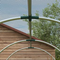 Outsunny Fruit Cage Bird Netting, Heavy Duty Fruit and Vegetable Protection Tent with Door, Black