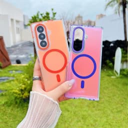 Senior Discolour Metal Lens MagSafe Magnetic Shockproof Phone Cases For Samsung Galaxy Z Fold 6 Z Fold 7 Wireless Charging Cover