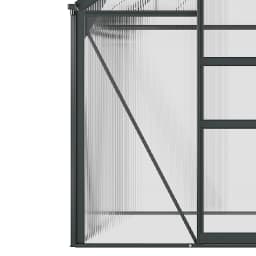Outsunny 6 x 6ft Polycarbonate Greenhouse, Large Walk-In Green House with Slide Door and Window, Grey