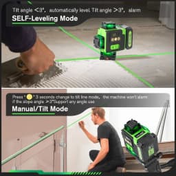 HGLINE 16 Lines 4D Laser Level APP Remote Control Rechargeable Self-leveling 360 Laser Level 6000mAh Big Li-ion Battery