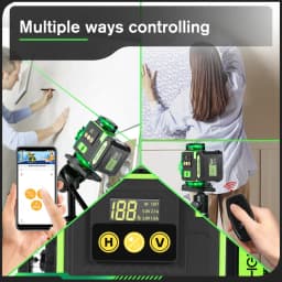 HGLINE 16 Lines 4D Laser Level APP Remote Control Rechargeable Self-leveling 360 Laser Level 6000mAh Big Li-ion Battery