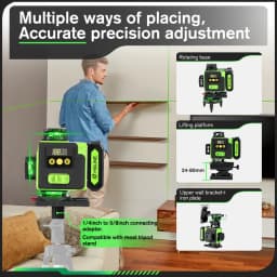 HGLINE 16 Lines 4D Laser Level APP Remote Control Rechargeable Self-leveling 360 Laser Level 6000mAh Big Li-ion Battery