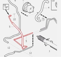 For Volvo XC90 2.4 2002-2014 D5 30636902 High Pressure Power Steering Pipe Pump to Rack Car Accessories