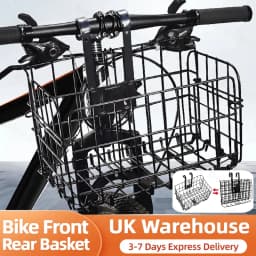Mountain Bike Folding Hanging Basket Bicycle Basket Basket Front and Rear Hanging Bold Side Trailer for Outdoor Cycling Travel