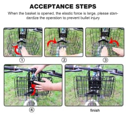 Mountain Bike Folding Hanging Basket Bicycle Basket Basket Front and Rear Hanging Bold Side Trailer for Outdoor Cycling Travel
