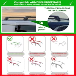 2X Roof Bars for Bmw 5 Series Touring F11 2010-2017; Roof Rack Cross Bars Black
