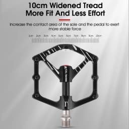 WEST BIKING 3 Bearings Pedal Ultralight Magnetic Aluminum Alloy Anti-Slip Widened Pedal Bicycle Bike Pedal Cycling Road Pedals