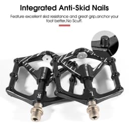 WEST BIKING 3 Bearings Pedal Ultralight Magnetic Aluminum Alloy Anti-Slip Widened Pedal Bicycle Bike Pedal Cycling Road Pedals