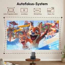 XGODY 4K Projector 300ANSI Short Throw Android 11 Projector Autofocus & Keystone 1080P Wifi6 BT5.2 Portable Home Cinema