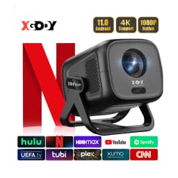 XGODY 4K Projector 300ANSI Short Throw Android 11 Projector Autofocus & Keystone 1080P Wifi6 BT5.2 Portable Home Cinema