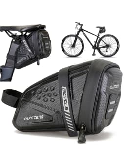 1L Bike Saddle Bag Large Capacity Bike Seat Bag Bike Pocket Pack Reflective Bicycle Saddle Bag EVA for Outdoor Riding