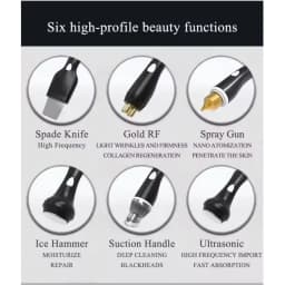 Facial 7 in 1 Ultrasonic Skin Rejuvenation Microdermabrasion Cleansing Hyperbaric Oxygen Facial SPA Hydra Oxygen Device