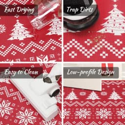 Boho Style Christmas Doormat Non Slip Door Mat Welcome Floor Rug for Home Indoor Entrance Front Door Xmas Holiday Decoration