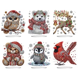 Acrylic Special Shaped Cute Animal Diamond Painting Tabletop Ornaments Kit Table Top Diamond Painting Ornament Kits for Bedroom