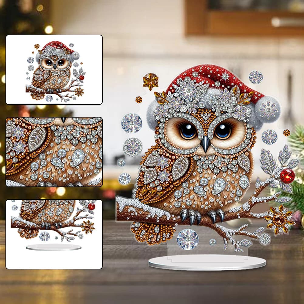 Acrylic Special Shaped Cute Animal Diamond Painting Tabletop Ornaments Kit Table Top Diamond Painting Ornament Kits for Bedroom