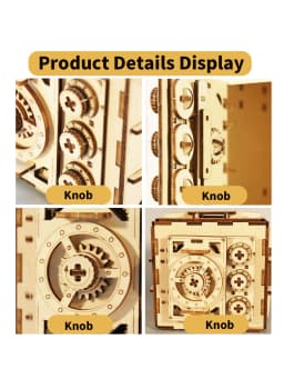 3D Wooden Puzzle For Adults Locker Puzzle Box Model Kit DIY Handmade Christmas Gifts