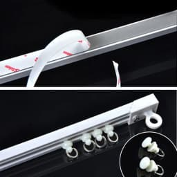 3M Strong Self Adhesive Curtain Track Sliding Track Top Mounted Side Mounted Window Decor Accessories For Curtains And Cabi