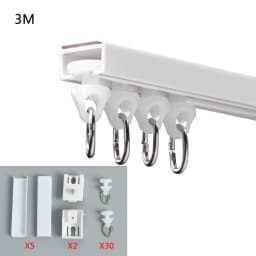 3M Strong Self Adhesive Curtain Track Sliding Track Top Mounted Side Mounted Window Decor Accessories For Curtains And Cabi