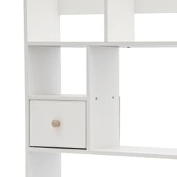 Desk Organizer with Drawers Desk Shelf with Drawers Tabletop Hutch with Storage Table Bookshelf for Home Office Dorm Wood White