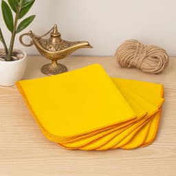 Dlux Jumbo Duster 5 Pack, Soft Yellow Cleaning Cloths 35x45cm for Dusting, Polishing and Household Use