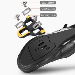 WEST BIKING Road Bike Self-Locking Pedals With Sealed Bearings 6° Cleats For SPD System Lightweight Nylon Racing Bike Pedals
