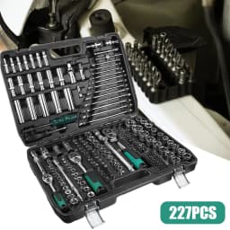 227pcs Mechanic Tool Set 1/4" 3/8" 1/2" Socket Wrench Sets with Wrench, Socke, Screwdriver Tool Kit for Car Motorcycle Repair