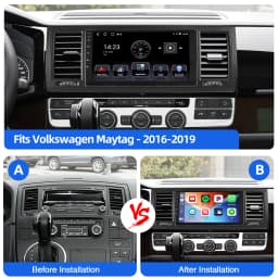 9" Android15 64G Car Stereo Radio For VW T6 Transporter Multivan Wrieless CarPlay Android Auto GPS NAV WIFI RDS FM Bluetooth SWC