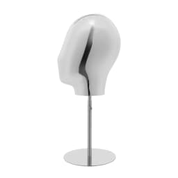 Electroplating Model Head with Stand 25cm Tabletop Mannequin Head with 17.72-22.83in Adjustable Height for Head Wigs Hats Displa