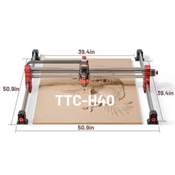 Twotree TTC-H40 CNC Engraving Machine 500W Spindle Motor 3Axis/4Axis 1000x1000x100mm for Stainless Steel Wood CNC Router Machine