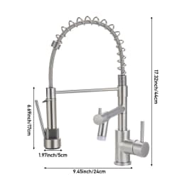 Voltsify Dual Spout Swivel Kitchen Faucet with LED Light