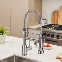 Voltsify Dual Spout Swivel Kitchen Faucet with LED Light