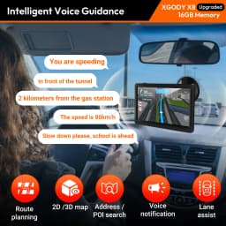 XGODY 9'' inch 16G Car Auto Navigation UK/EU MAP TouchScreen for trucks, cars, buses, GPS navigation POI