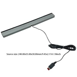 Wired Motion Sensor Receiver with Extension Cord Infrared IR Signal Ray Wired Remote Sensor Bar for Wii Wii U Console