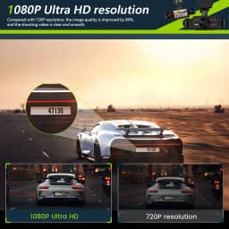 Podofo Car DVR Recorder Parking Mirror Monitor 3 Inch 1080P HD Automobile Dash Cam 8 Infrared Night Vision Lights